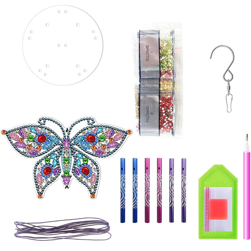 5D Diamond Art Wind Chime Butterfly