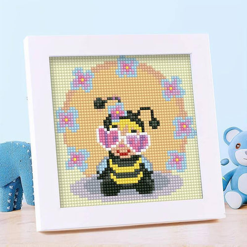 5D Children's Diamond Painting Bee with Picture Frame