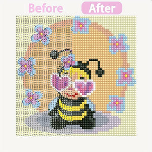5D Children's Diamond Painting Bee with Picture Frame