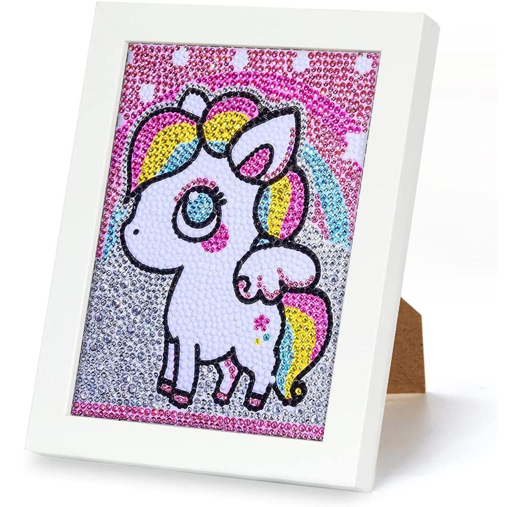 5D Kids Diamond Painting with Unicorn with Picture Frame