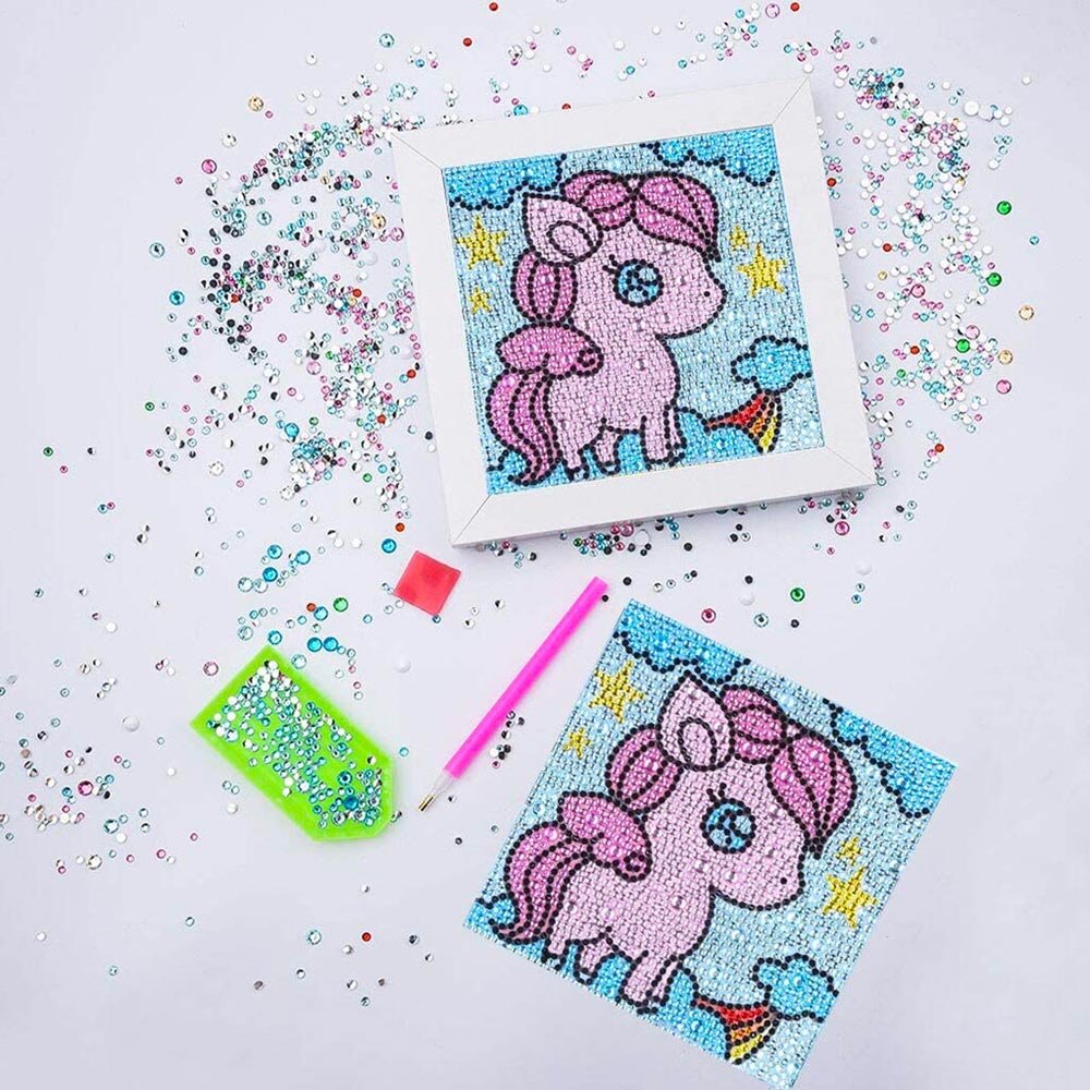 5D Kids Diamond Painting Unicorn with Picture Frame