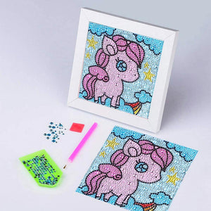 5D Kids Diamond Painting Unicorn with Picture Frame
