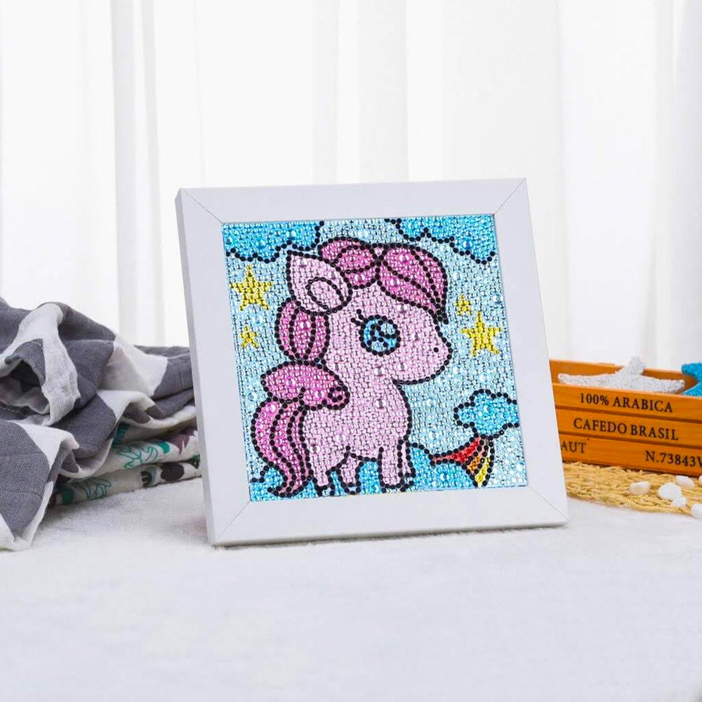 5D Kids Diamond Painting Unicorn with Picture Frame