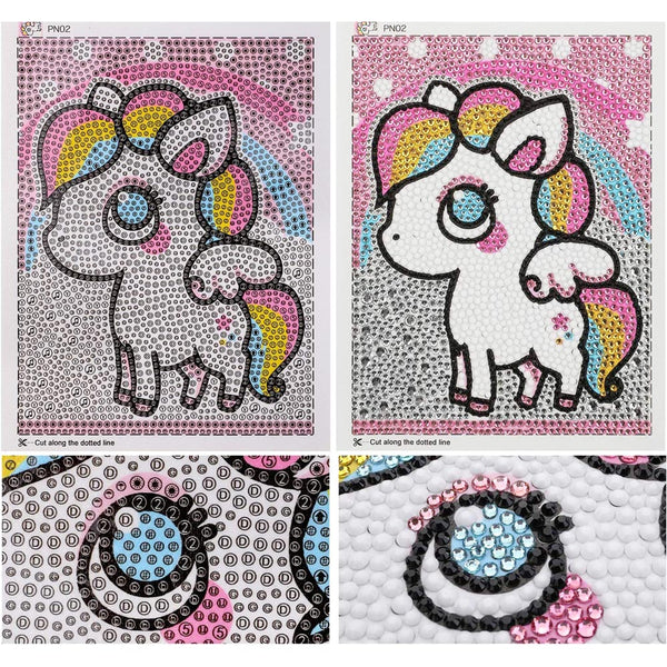 5D Kids Diamond Painting with Unicorn with Picture Frame