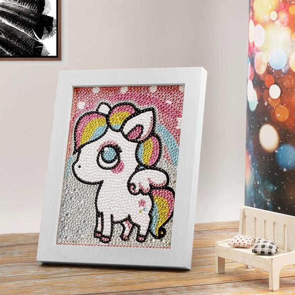 5D Kids Diamond Painting with Unicorn with Picture Frame