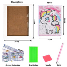 Load image into Gallery viewer, 5D Kids Diamond Painting with Unicorn with Picture Frame