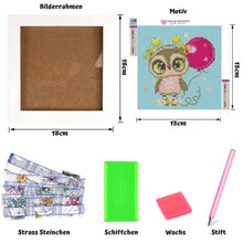 Load image into Gallery viewer, 5D Kids Diamond Painting Owl with Picture Frame