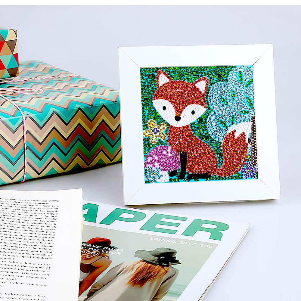 5D Diamond Painting Fox with Picture Frame