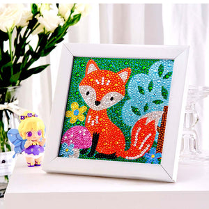 5D Diamond Painting Fox with Picture Frame