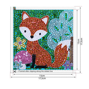 5D Diamond Painting Fox with Picture Frame