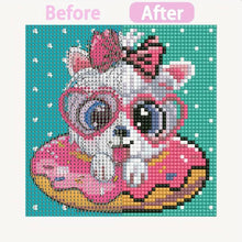 Load image into Gallery viewer, 5D Diamond Painting Dog with Glasses with Picture Frame