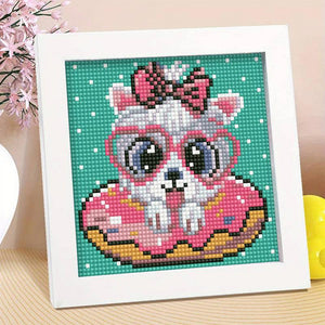 5D Diamond Painting Dog with Glasses with Picture Frame