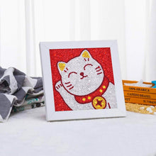 Load image into Gallery viewer, 5D Diamond Painting Cat for Kids with Picture Frame