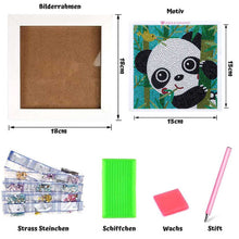 Load image into Gallery viewer, 5D Diamond Painting with Panda for Kids with Picture Frame