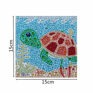 5D Diamond Painting Turtle with Picture Frame