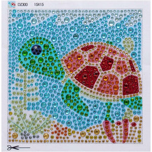 5D Diamond Painting Turtle with Picture Frame