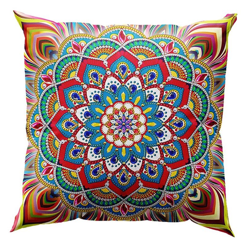 5D Diamond Painting Cushion Cover 11.8"x11.8" Mandala Figured'Art