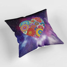 Load image into Gallery viewer, 5D Diamond Painting Pillow Cover 11.8"x11.8" Mandala Heart