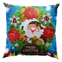 Load image into Gallery viewer, 5D Diamond Painting Cushion Cover 11.8"x11.8" Merry Christmas Dwarf