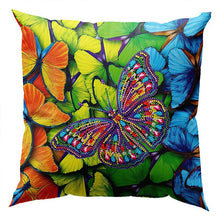 Load image into Gallery viewer, 5D Diamond Painting Pillow Cover 11.8"x11.8" Butterfly