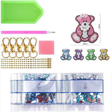 Load image into Gallery viewer, 5D Diamond Painting Keychain Bears 5 Pieces