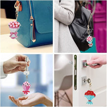 Load image into Gallery viewer, 5D Diamond Painting Keychain Flower Bouquet