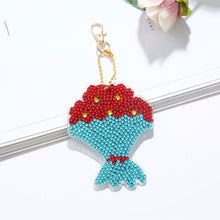 Load image into Gallery viewer, 5D Diamond Painting Keychain Flower Bouquet