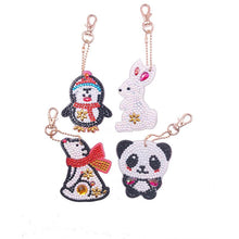 Load image into Gallery viewer, 5D Diamond Painting Keychain Cartoon Animals