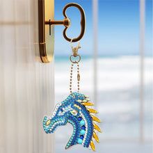 Load image into Gallery viewer, 5D Diamond Painting Keychain Dragon 5 Pieces
