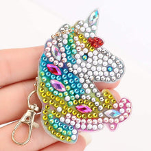Load image into Gallery viewer, 5D Diamond Painting Keychain Unicorns 5 Pieces