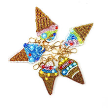 Load image into Gallery viewer, 5D Diamond Painting Keychain Ice