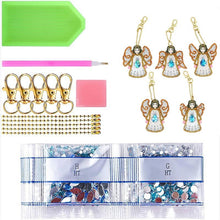 Load image into Gallery viewer, 5D Diamond Painting Keychain Angel 5 Pieces