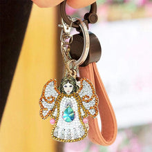 Load image into Gallery viewer, 5D Diamond Painting Keychain Angel 5 Pieces