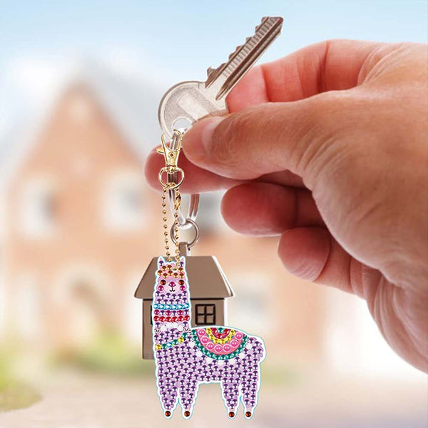5D Diamond Painting Keychain Llamas 5 Pieces