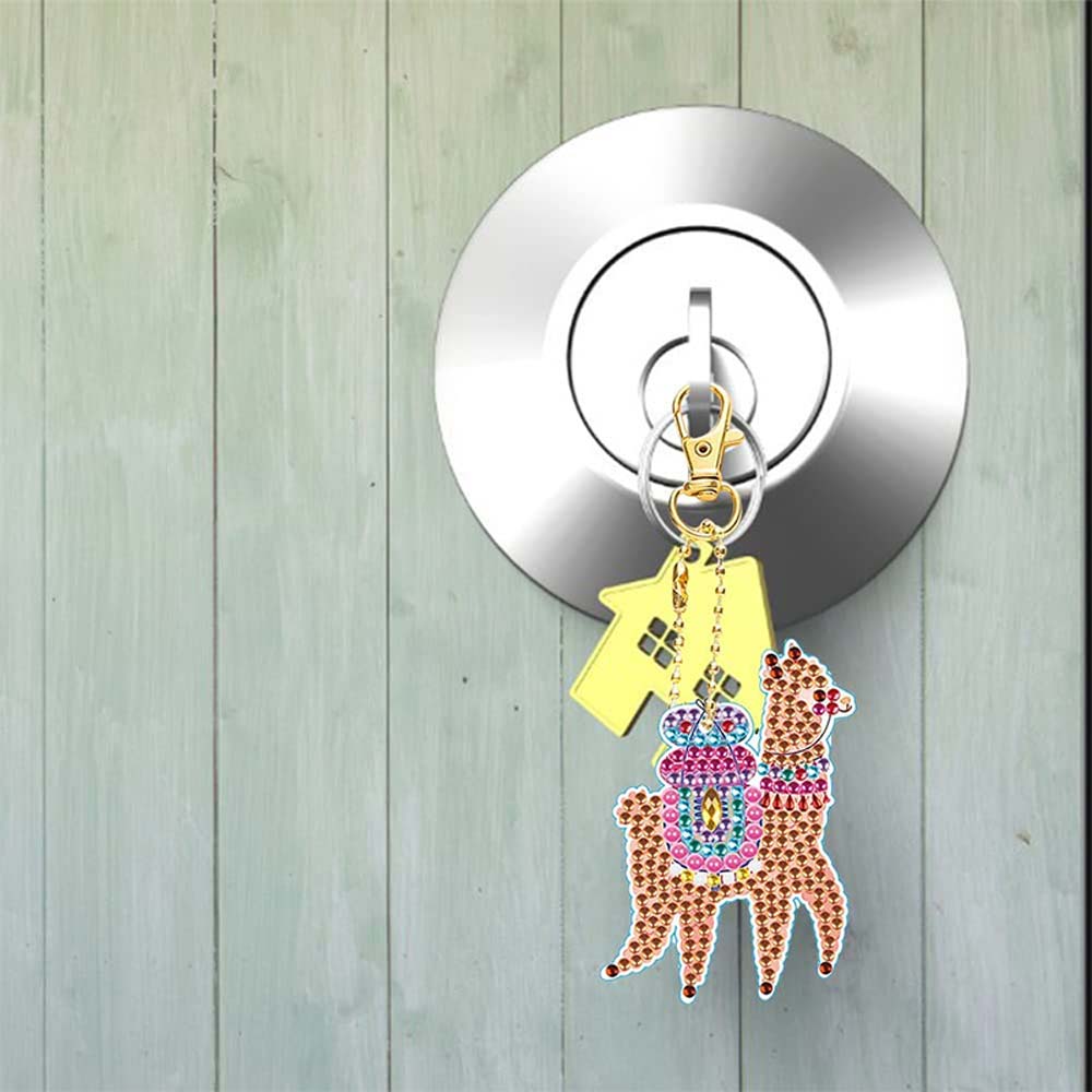5D Diamond Painting Keychain Llamas 5 Pieces