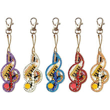 Load image into Gallery viewer, 5D Diamond Painting Keychain Melody 5 Pieces