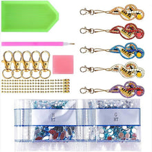 Load image into Gallery viewer, 5D Diamond Painting Keychain Melody 5 Pieces