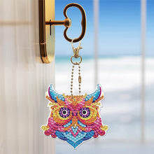 Load image into Gallery viewer, 5D Diamond Painting Keychain Animals 5 Pieces