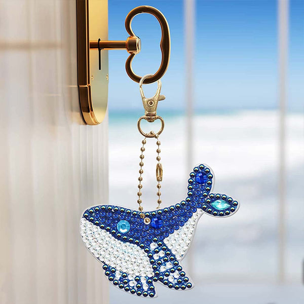 5D Diamond Painting Keychain Whales 5 Pieces