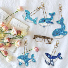Load image into Gallery viewer, 5D Diamond Painting Keychain Whales 5 Pieces