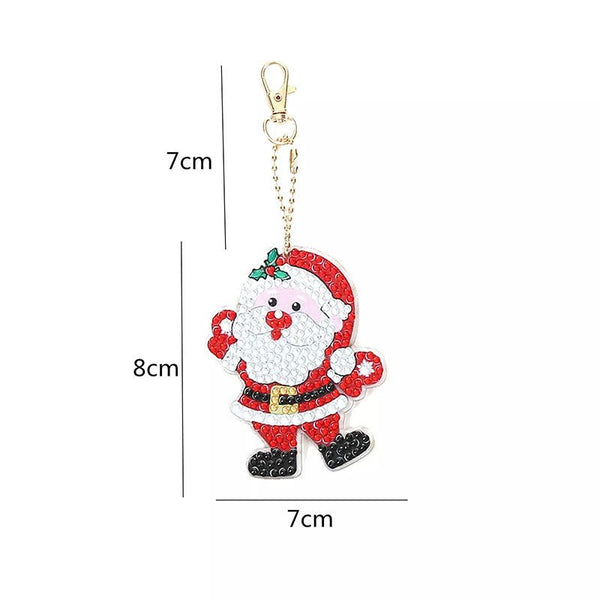 5D Diamond Painting Keychain Christmas 5 Pieces