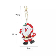 Load image into Gallery viewer, 5D Diamond Painting Keychain Christmas 5 Pieces