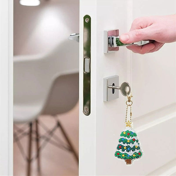 5D Diamond Painting Keychain Christmas 5 Pieces