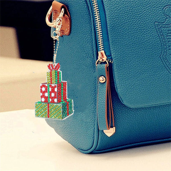 5D Diamond Painting Keychain Christmas 5 Pieces