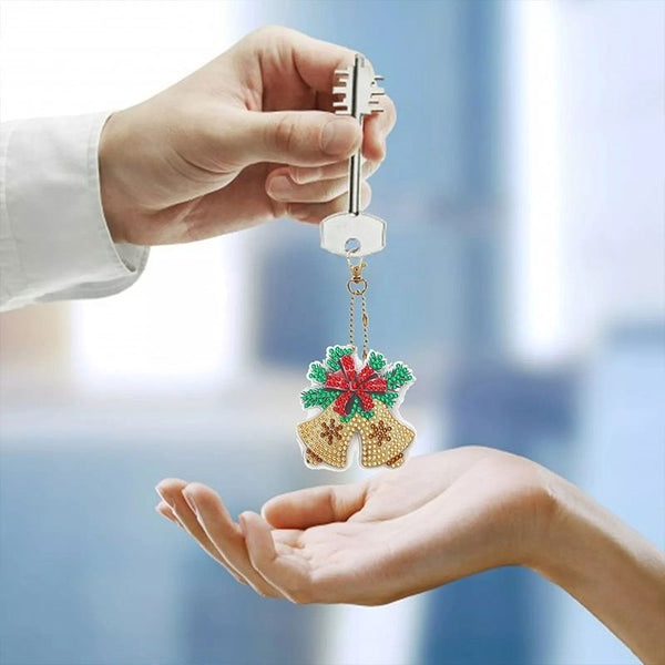 5D Diamond Painting Keychain Christmas 5 Pieces