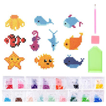 Load image into Gallery viewer, 5D Diamond Painting Sticker Set Fish for Kids