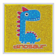 Load image into Gallery viewer, 5D Kids Diamond Painting Dinosaur with Picture Frame