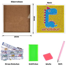 Load image into Gallery viewer, 5D Kids Diamond Painting Dinosaur with Picture Frame