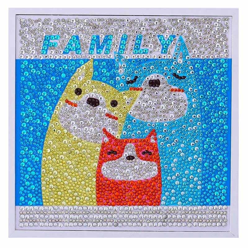 5D Diamond Painting Kit for Kids with Picture Frame