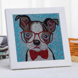 5D Diamond Painting Kit for Kids - Dog with Picture Frame